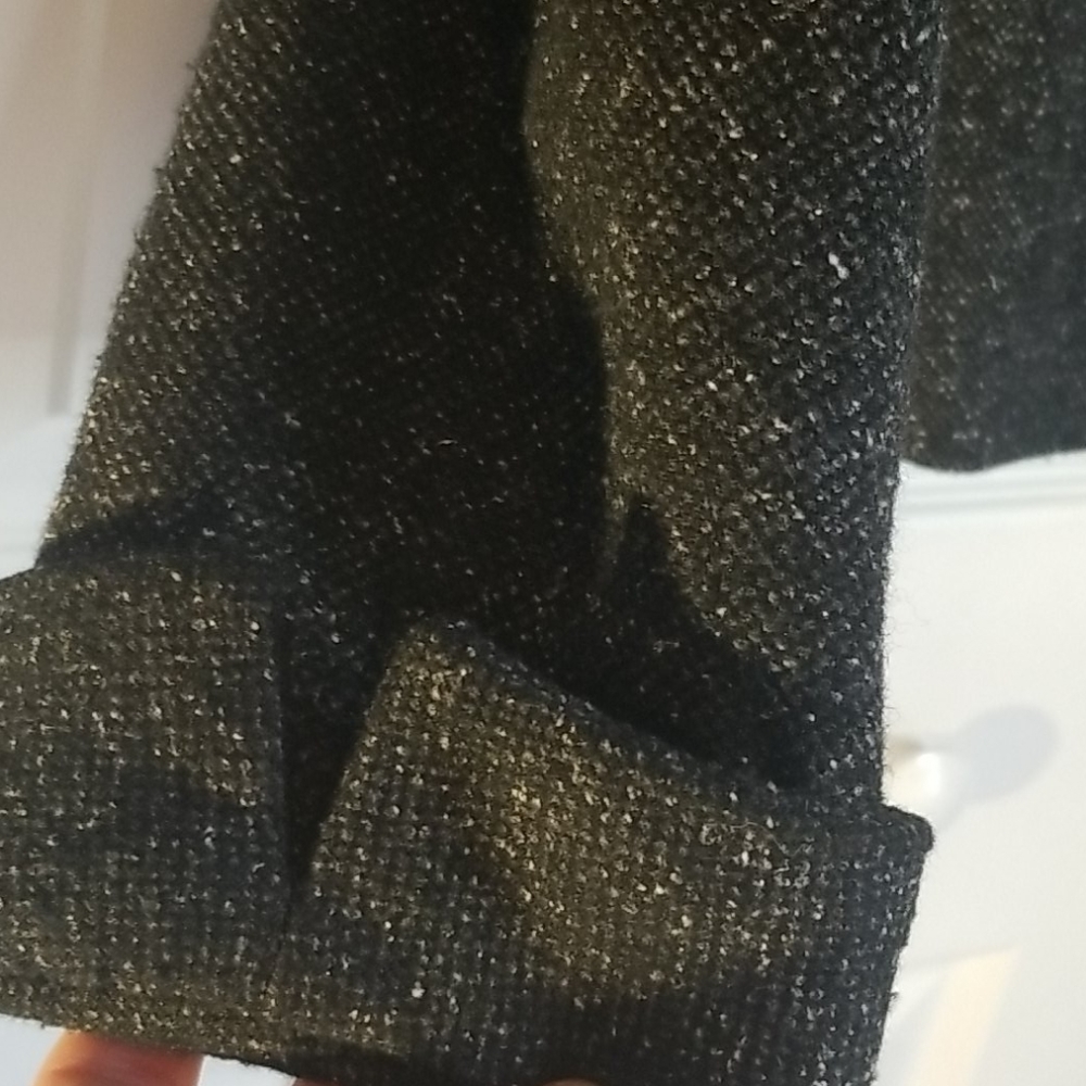 Talbots Black White Speckled Single Button Blazer - image 5